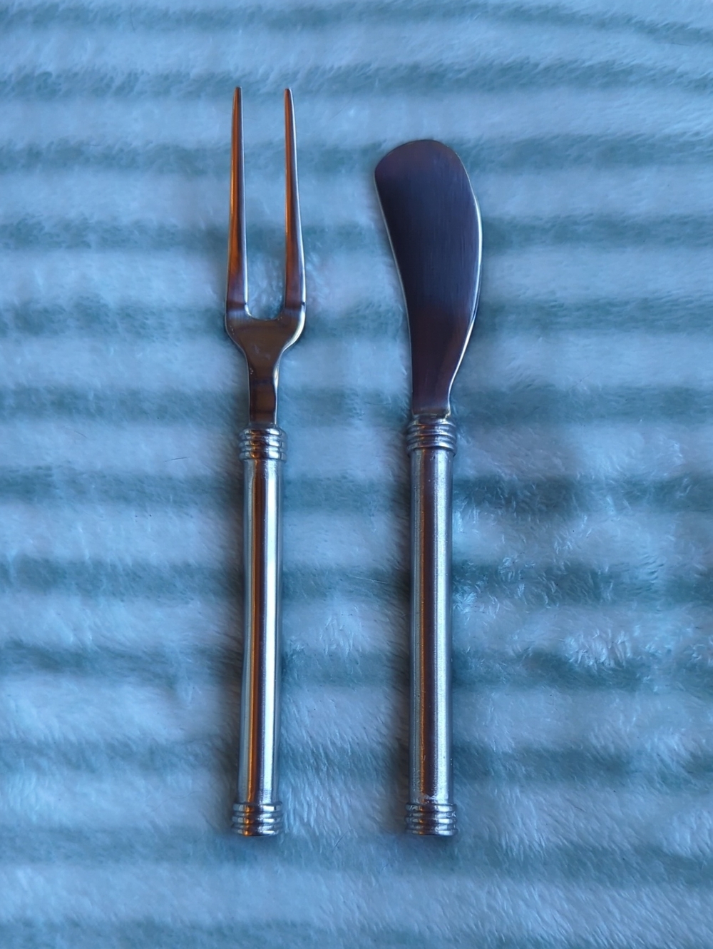 RSVP Endurance Stainless Steel Cheese Fork and Spreader Set